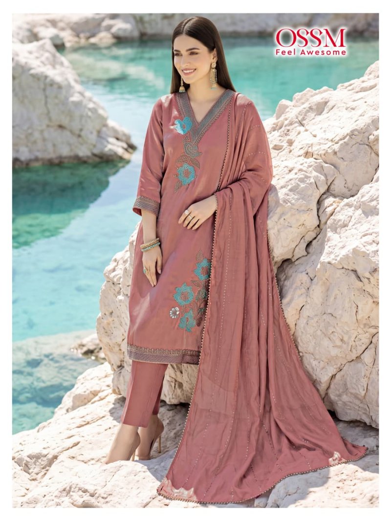 Gulnaaz Vol 1 By Ossm Viscose Kurti With Bottom Dupatta 